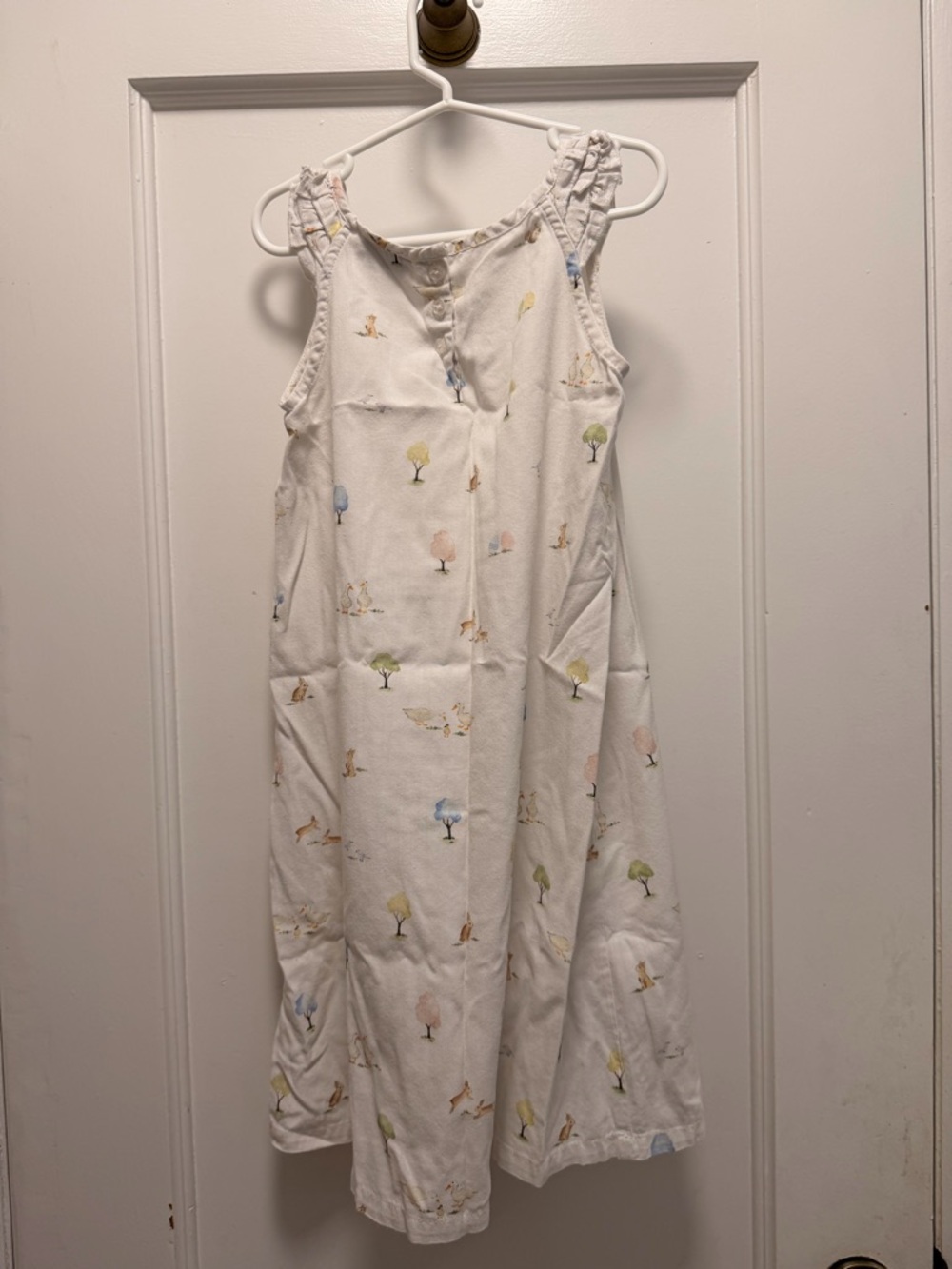 Petite Plume Girls White Spring Nightgown - Soft Cotton - Picture 4 of 4